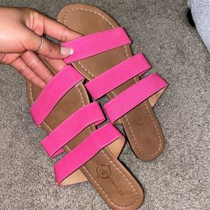 Brand New NEVER Worn Hot Pink Sandals